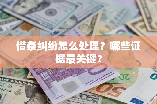 武汉借条纠纷怎么处理？哪些证据最关键？