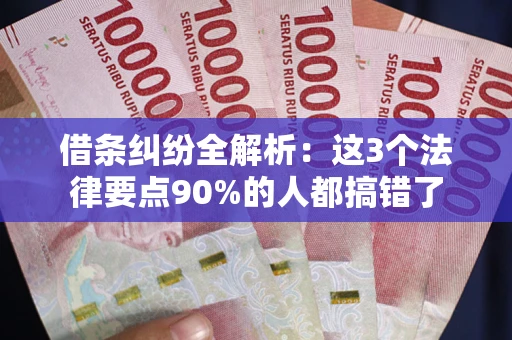 武汉借条纠纷全解析：这3个法律要点90%的人都搞错了