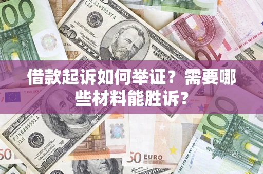 武汉借款起诉如何举证？需要哪些材料能胜诉？