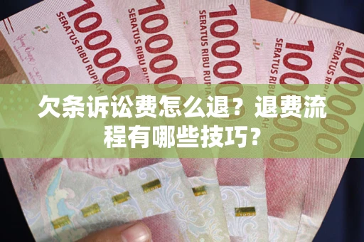 武汉欠条诉讼费怎么退？退费流程有哪些技巧？