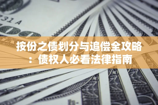 武汉按份之债划分与追偿全攻略：债权人必看法律指南