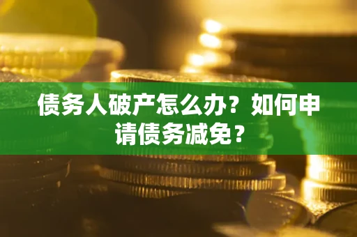 武汉债务人破产怎么办？如何申请债务减免？