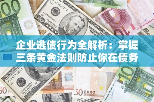 武汉企业逃债行为全解析：掌握三条黄金法则防止你在债务乱局中“踩雷”
