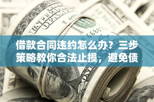 武汉借款合同违约怎么办？三步策略教你合法止损，避免债务危机升级