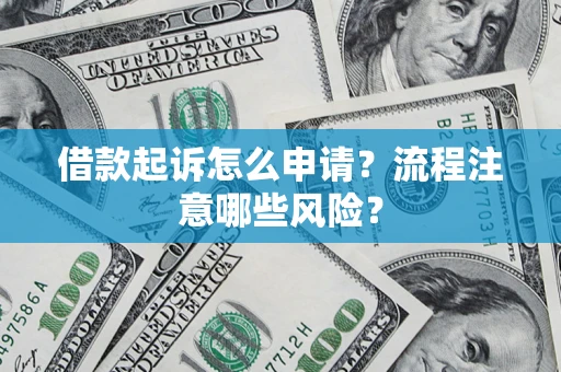武汉借款起诉怎么申请？流程注意哪些风险？