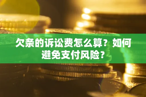武汉欠条的诉讼费怎么算？如何避免支付风险？